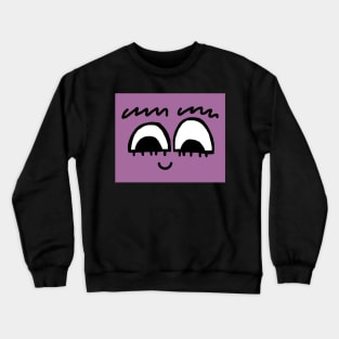 Cute Purple Cartoon Eyes Crewneck Sweatshirt